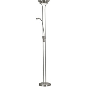 Father and Child Satin Silver Floor Lamp