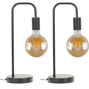 Bronx Curved Stem Table Lamps - Set of 2