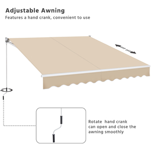 Beige 3 x 2.5m Outdoor Retractable Awning shot 5065587