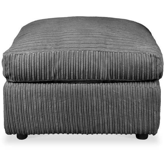 Jumbo cord fabric footstool