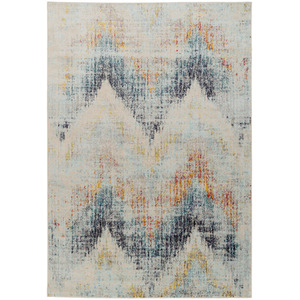 Chevron Distressed Area Rug
