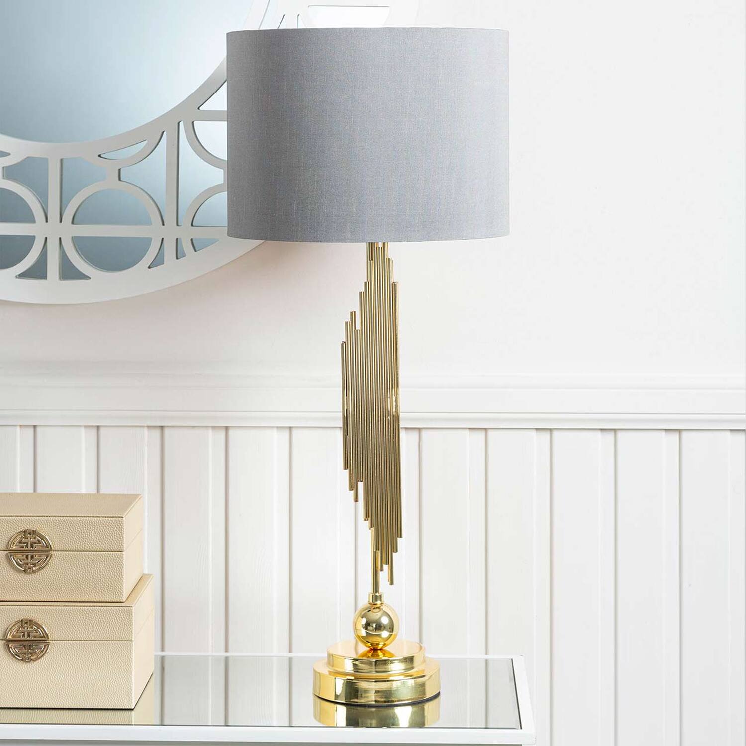 Image of Luxury Table-Lamp for Bedroom - Gold&hellip;