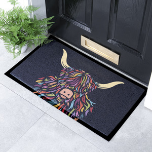 Highland Cow Colour Indoor Outdoor Doormat