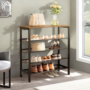 5-Tier Industrial Vertical Shoe Rack