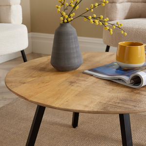 Natural Home Source Caribou Mango Wood Round Coffee Table  shot 6078268