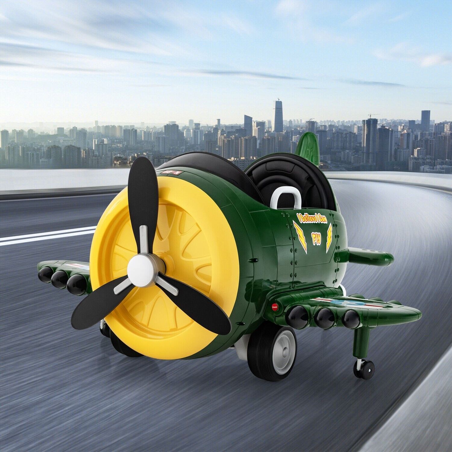 Kids Ride On Plane Car Toy Electric Airplane
