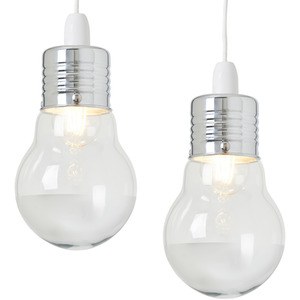 2 Pack of Oversized Bulb Style Easy to Fit Shades