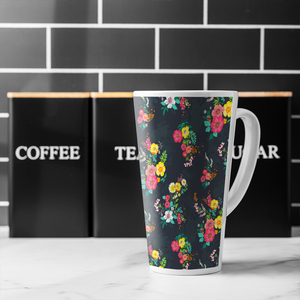 Floral Pattern Latte Mug