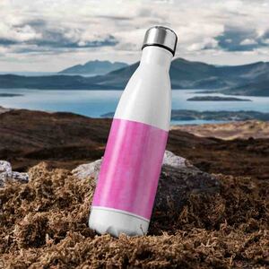 Pink Watercolour Strokes Stainless Steel Bottle