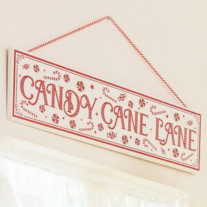 Candy Cane Lane Plaque