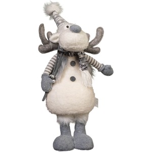 Battery Operated Light up Grey Christmas Standing Reindeer