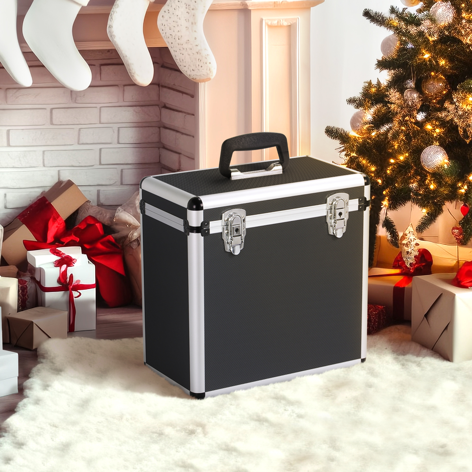 LP Storage Case with Lockable Latches