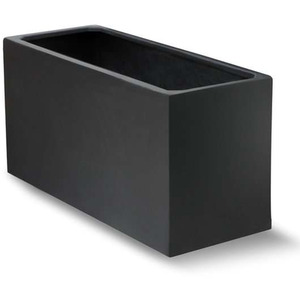 Polystone Black Trough Patio Planter