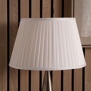 25cm Poly Cotton Pleat Lampshade Empire Pleated Table Lamp Shade