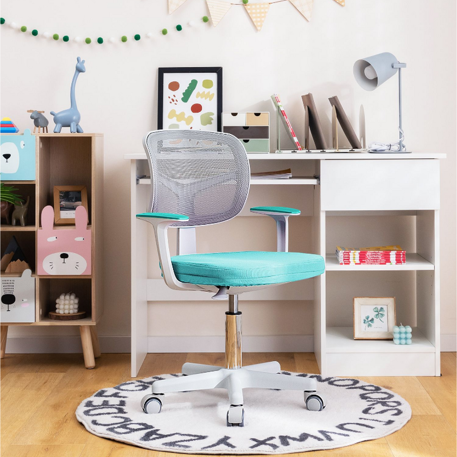Kids Desk Chair Study Chair - Turquoise