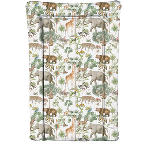 Baby Changing Mat with Raised Edges - Colourful Safari