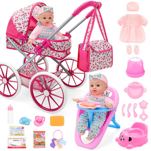 Baby Doll Feeding Stroller Play Set