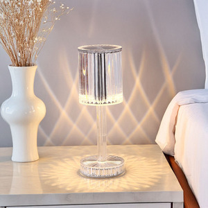 Livingandhome USB Touch Acrylic Bedside Table Lamp