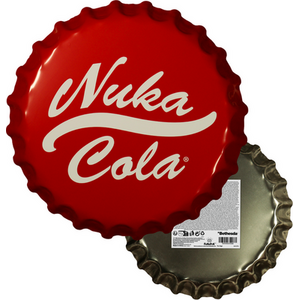 Fallout Nuka-Cola Bottle Cap Large Novelty Tin Sign with Hanging Tab