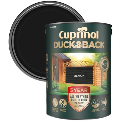 Black Cuprinol Ducksback Timbercare Paint