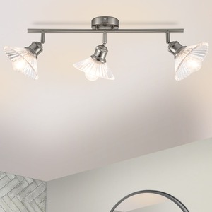 COSYLYTE Milan Bathroom 3 Light Glass Bar Spotlight