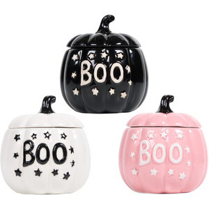 Boo Large Ceramic Candle