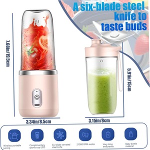 6 Blade Portable Blender Dual Cups 13 4oz