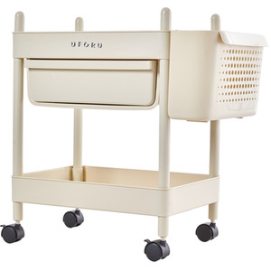 Livingandhome Multi-Tier Rolling Cart with Drawer