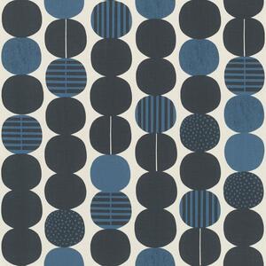 Retro Circles Textured Vinyl Wallpaper