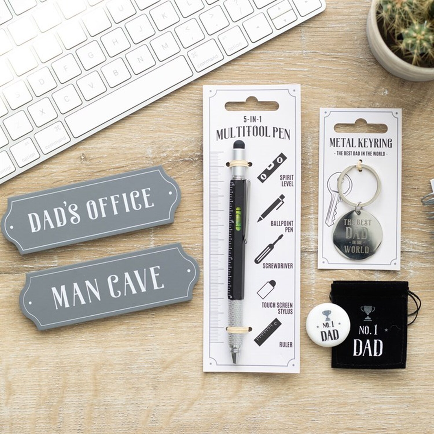 Dad S Office Wall Plaque Perfect Father S Day Gift - Grey