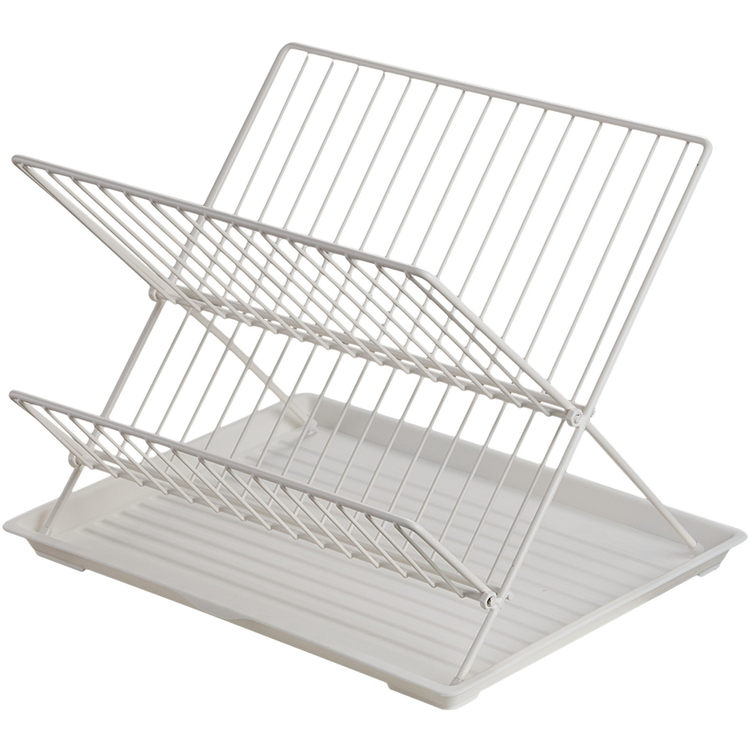 Lifeideas 2 Tier Foldable Countertop Dish Drying Rack