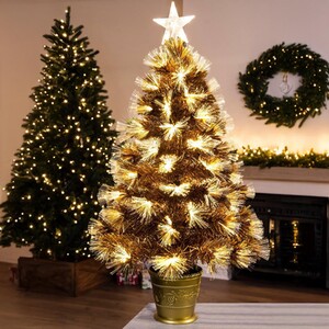 The Gold Flower Fibre Optic Tree