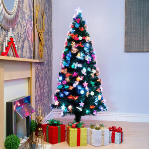 Fibre Optic Pastel Decorations Christmas Tree