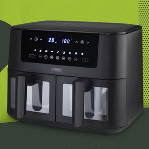8L Vizion Dual Basket Air Fryer Digital Black