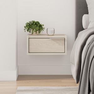 Sandstone, Sonoma Oak Floating Bedside Table with Drawer Wall Nightstand Sandstone,Sonoma Oak shot 10953581