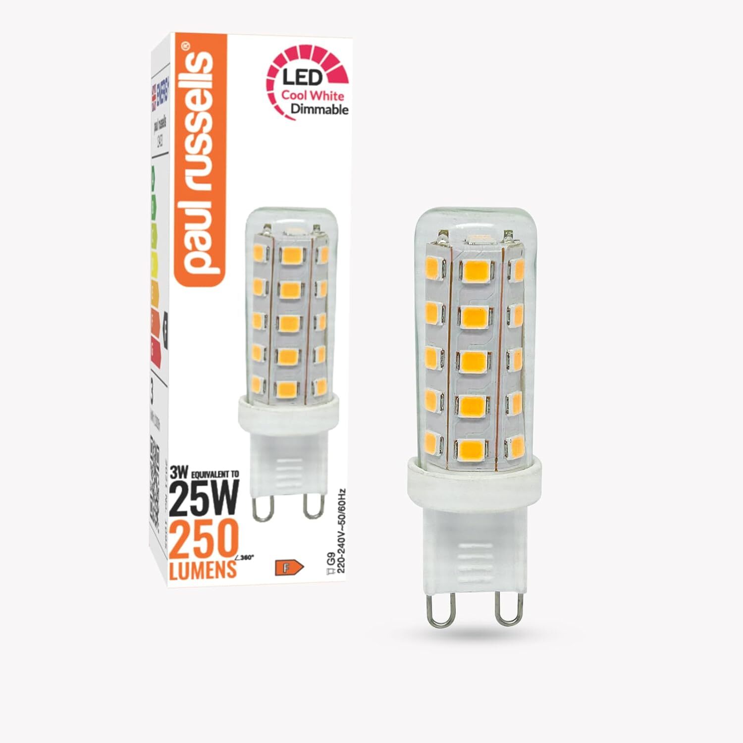Image of 3W LED G9,Glass, 250lm, Dimmable, 4000K&hellip;