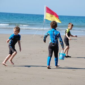 Lime green Black / 6-7 Years TWF XT3 3mm Kids Full Length Wetsuit shot 11218663