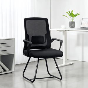 HOMCOM Desk Chair No Wheels with Mesh Back, 921-911V70BK