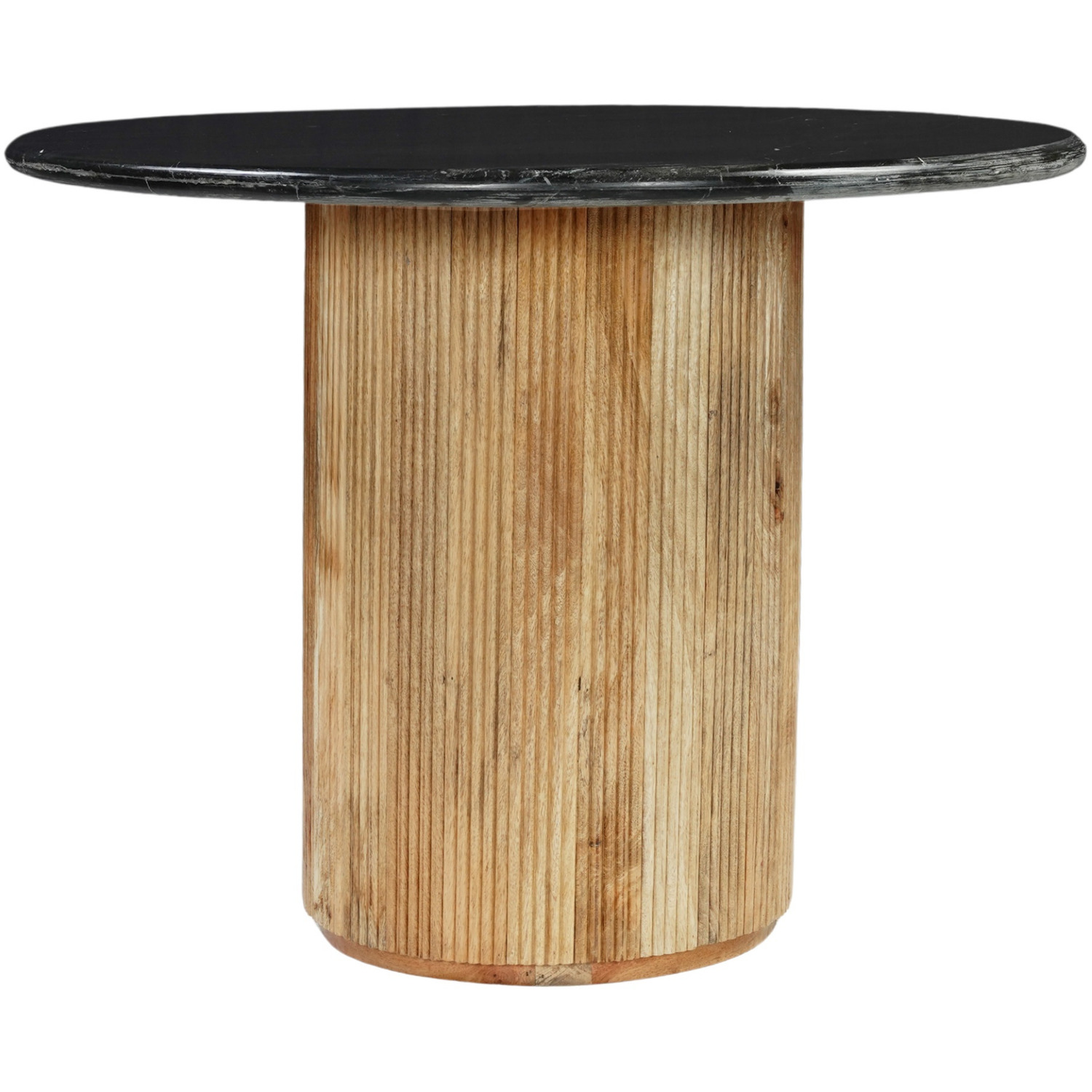 Luxor Round Marble Top With Pedestal Leg Dining Table 100cm - Tan