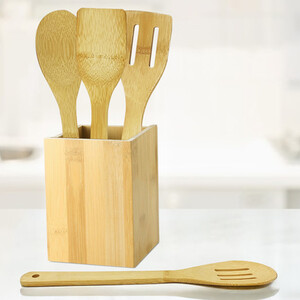 4pk Bamboo Wooden Kitchen Utensils