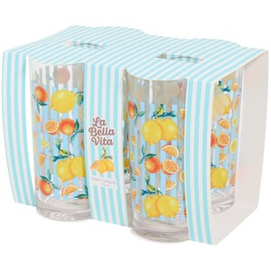 Pack of 4 La Bella Vita Print Tumblers