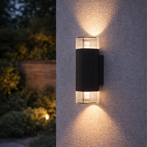 EGLO Castelnuovo Aluminium IP65 Outdoor Wall Light, Black