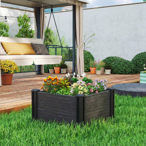 Outsunny 2 x 2 x 1ft Vinyl Raised Garden Bed Kit