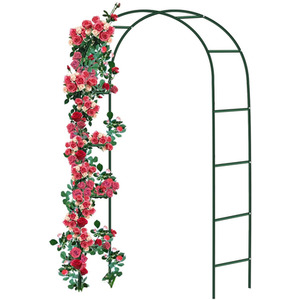 2.4m Metal Garden Arch Strong Tubular Garden Arbour