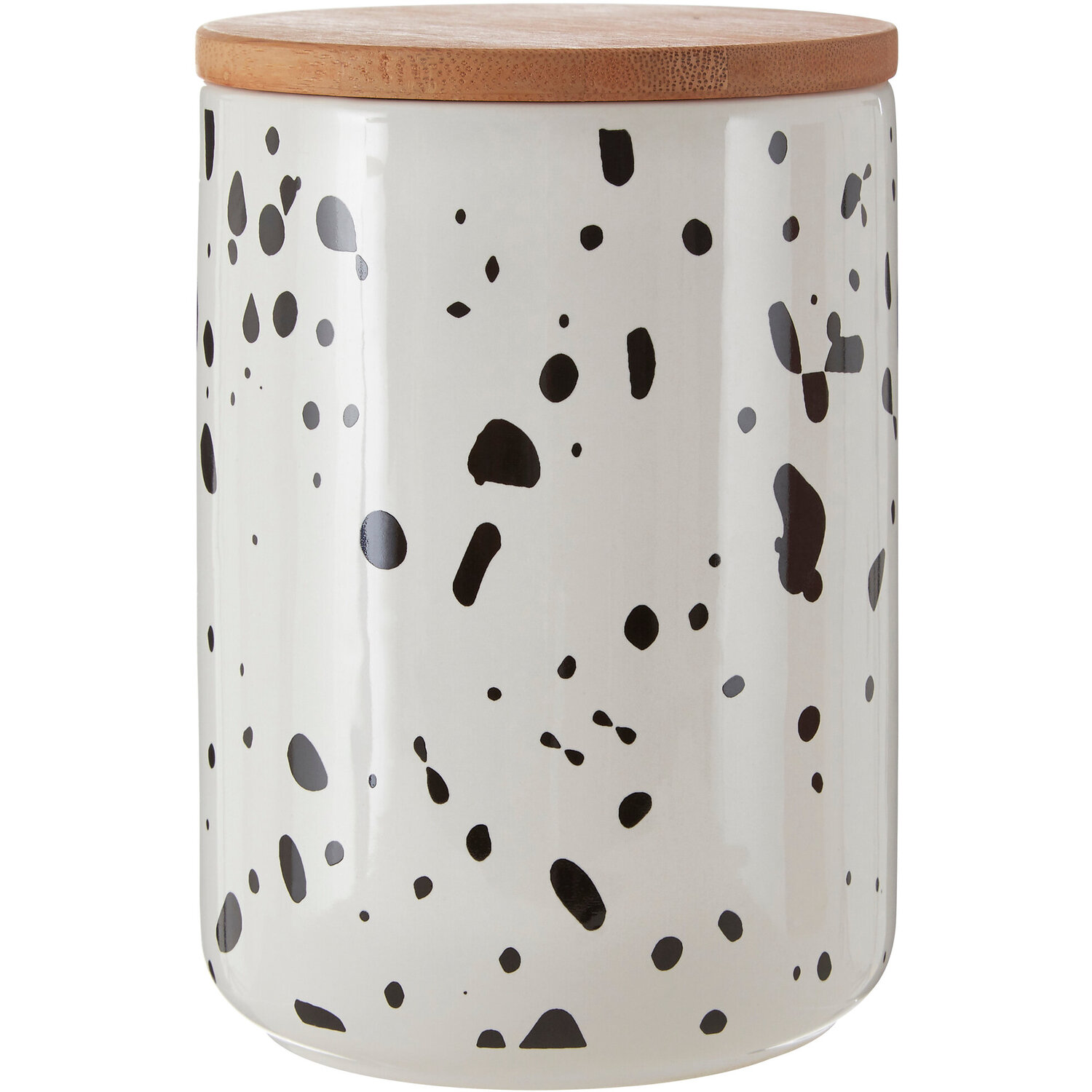 Speckled Large Storage Canister - Black & White
