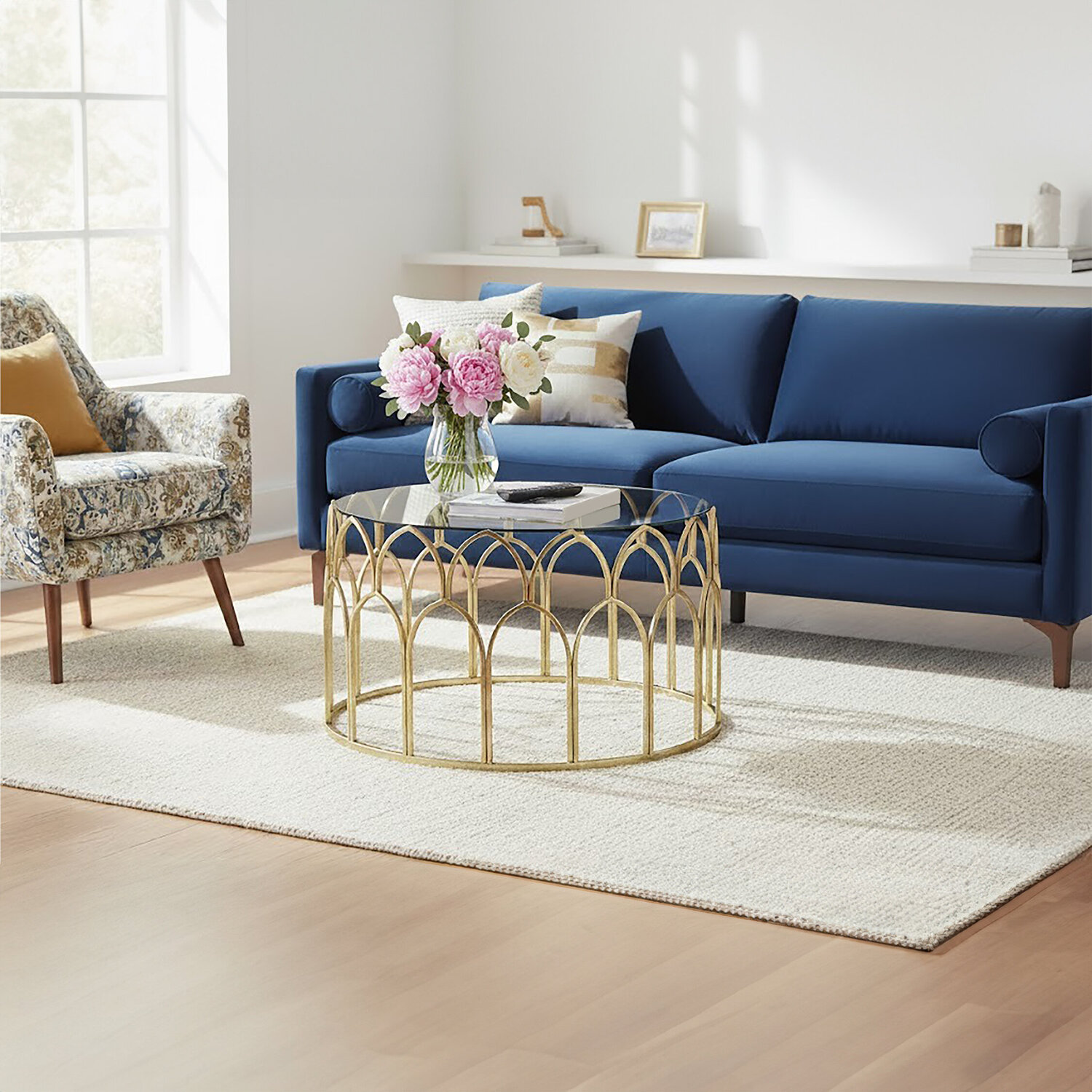 Merlin Gold Leaf Coffee Table - Gold