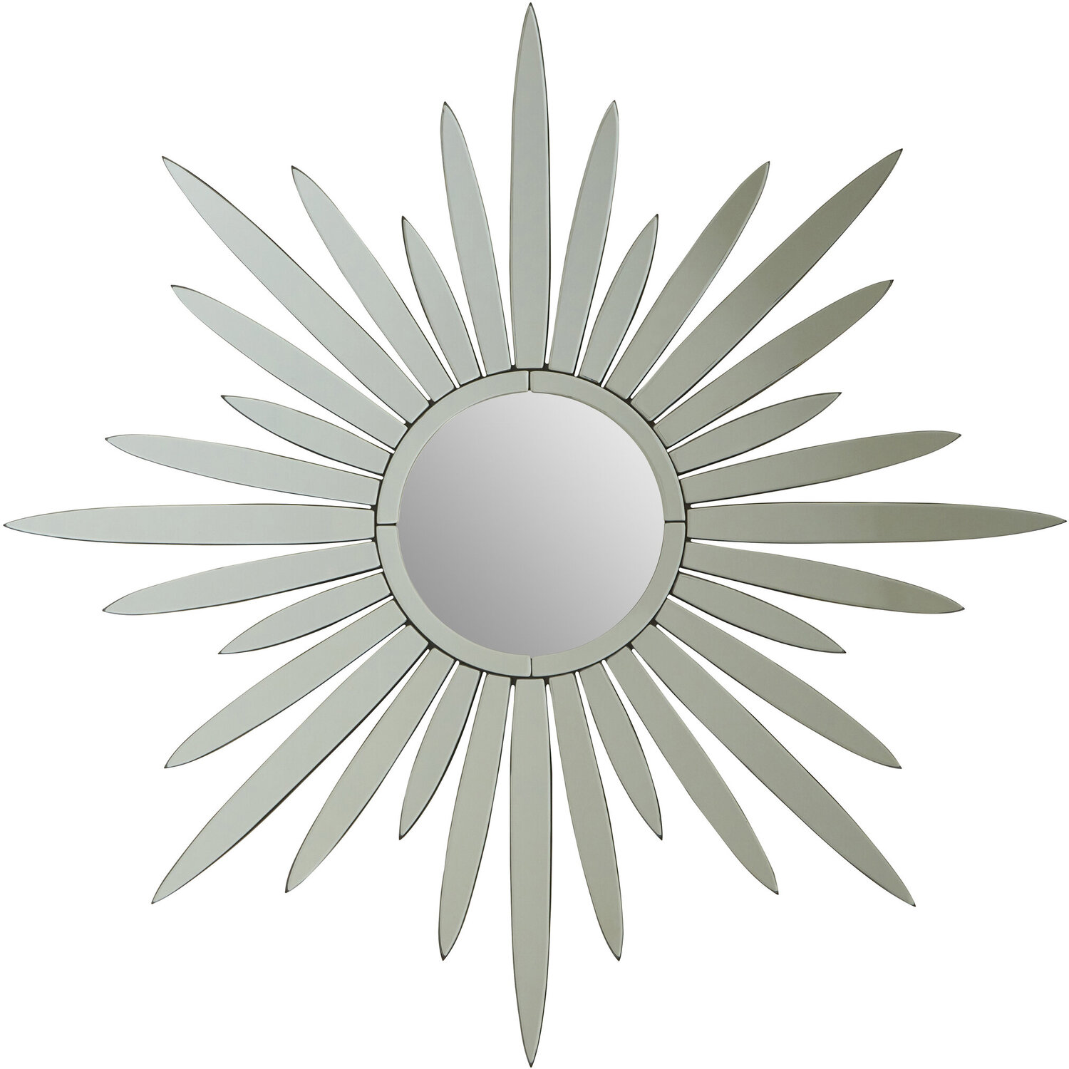 Glitzy Square Wall Mirror - Silver