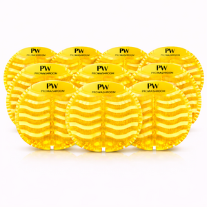 Urinal Mats Pack of 10 Fresh Lemon Scent Anti-Splash and 30 Day Odour Control Individually Wrapped 1