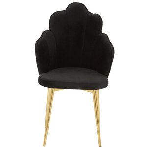 Tian Black Velvet Dining Chair