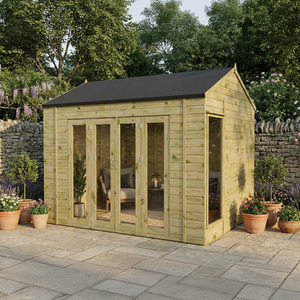 10ft x 8ft Shiplap Wooden Summerhouse Reverse Apex Garden Room